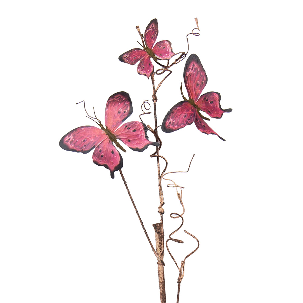 [50810] Decoratie tak met vlinders 14x5x85 cm