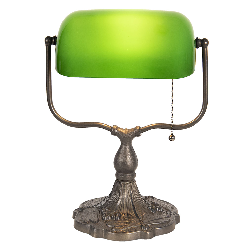 [5LL-1144GR] Bureaulamp Tiffany 27x20x36 cm E27/max 1x60W