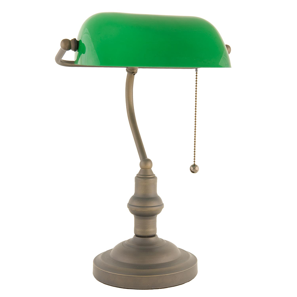 [5LL-5125] Bureaulamp groen Ø 27x40 cm E27/max 1x60W