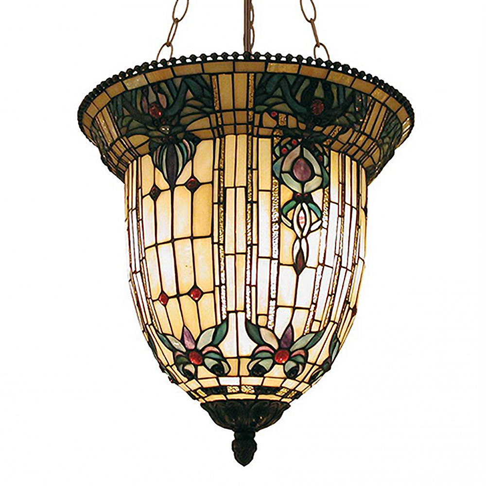[5LL-5307] Hanglamp Tiffany Ø 41x126 cm E27/max 3x60W