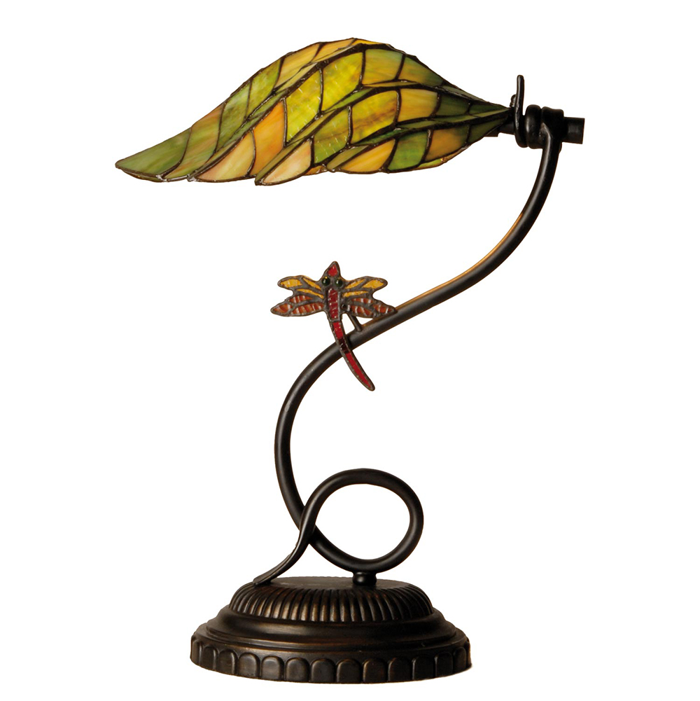 [5LL-5507] Bureaulamp Tiffany Ø 34x45 cm E14/max 1x60W