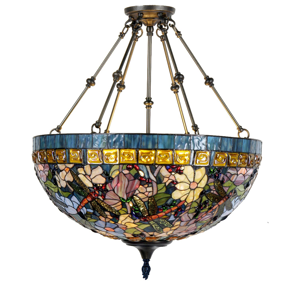 [5LL-5517] Hanglamp Tiffany Ø 70x75 cm E27/max 6x60W
