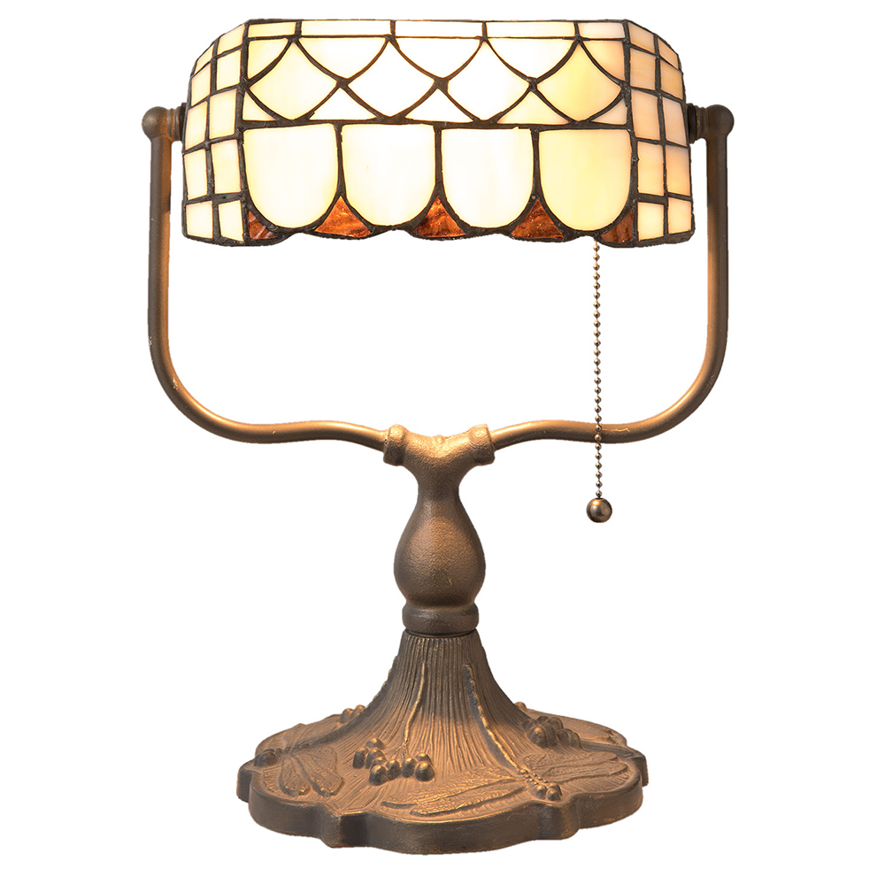 [5LL-5729] Bureaulamp Tiffany 26x21x37 cm E27/max 1x60W