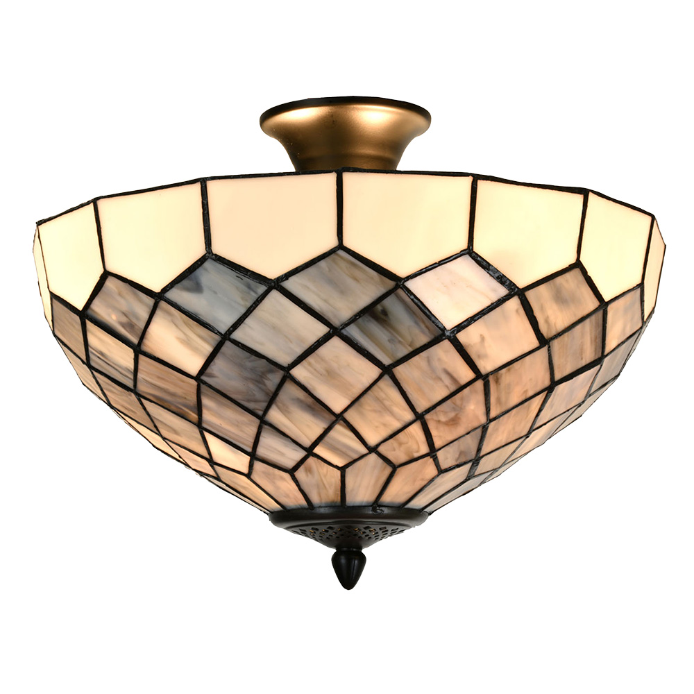 [5LL-6331] Plafondlamp Tiffany Ø 41x24 cm E14/max 2x40W