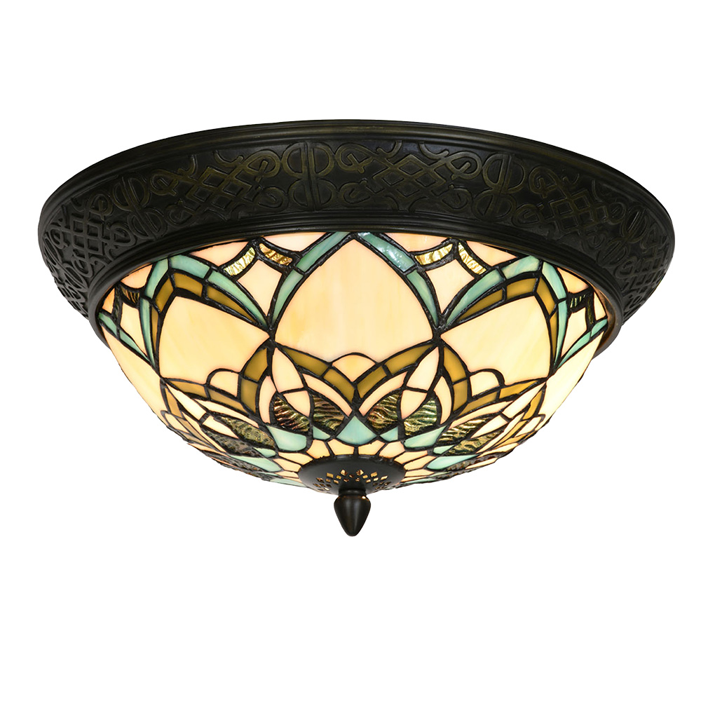 [5LL-6335] Plafondlamp Tiffany Ø 37x19 cm E14/max 2x40W