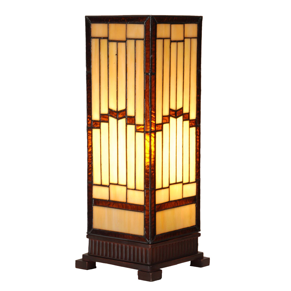 [5LL-6358] Tafellamp Tiffany 17x17x44 cm E27/max 1x40W