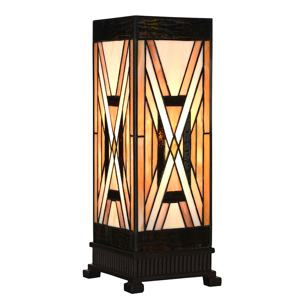 [5LL-6359] Tafellamp Tiffany 17x17x44 cm E27/max 1x40W
