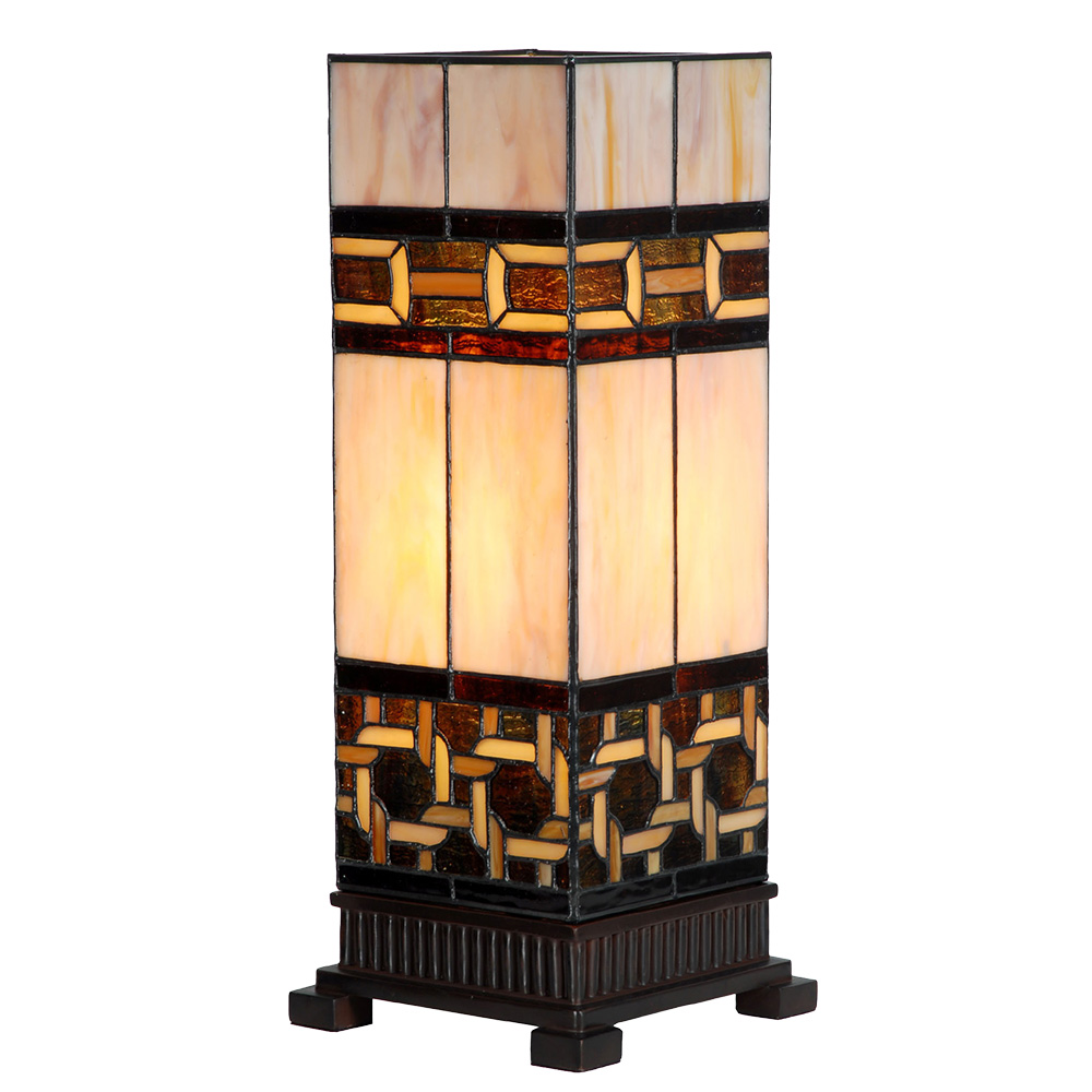 [5LL-6360] Tafellamp Tiffany 17x17x44 cm E27/max 1x40W