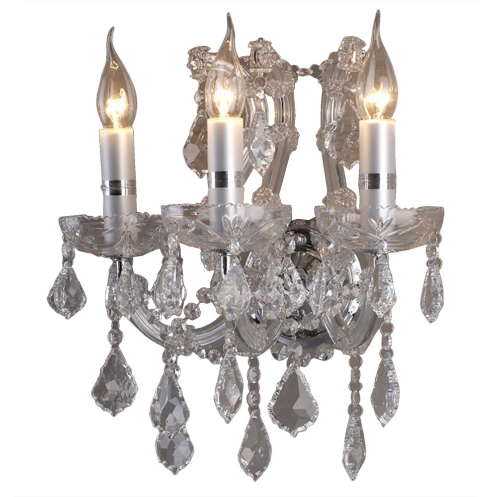 [5LL-CR132] Wandlamp kristal 3 lichts 35x21x40 cm E14/max 3x40W