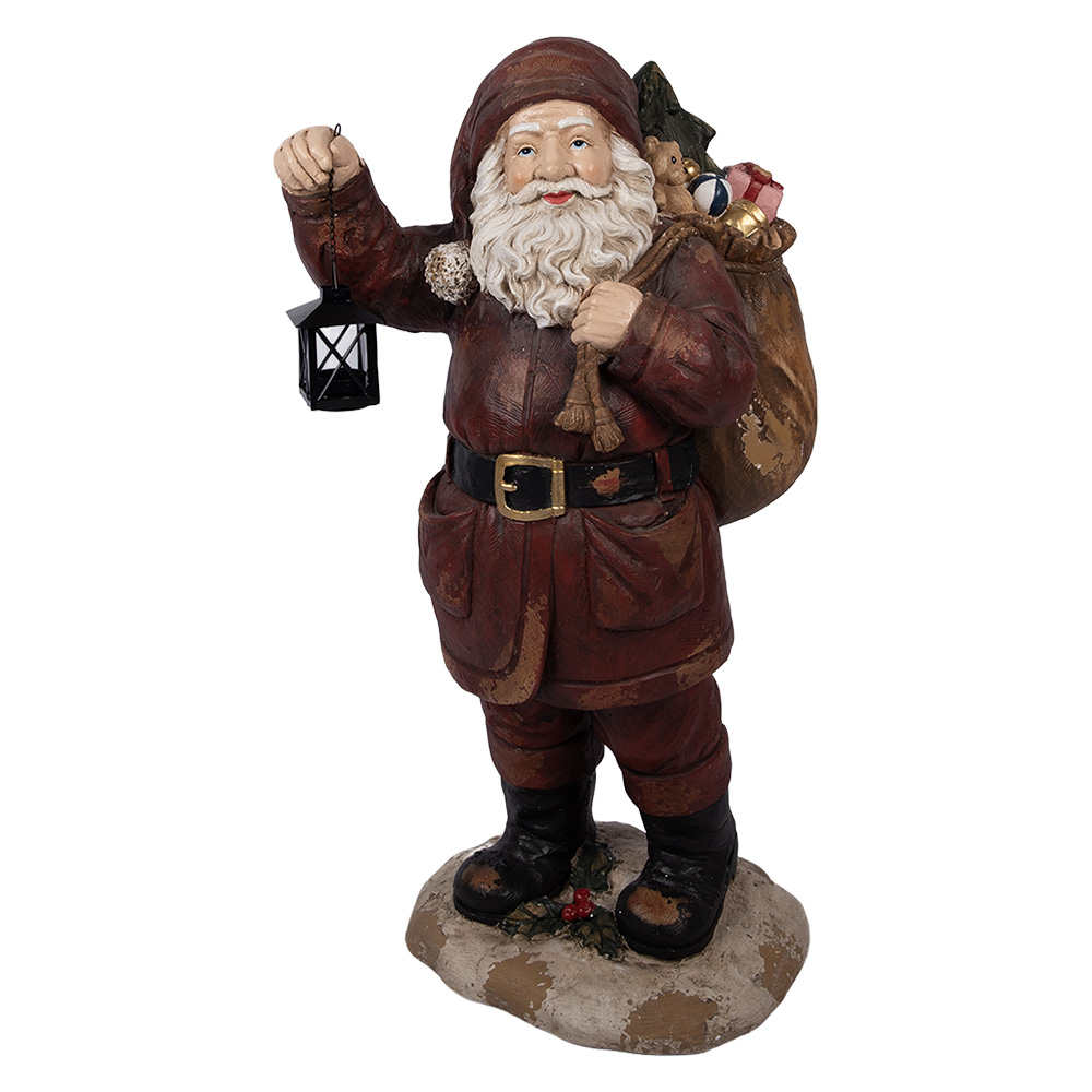 [5MG0072] Decoratie kerstman 37x39x82 cm