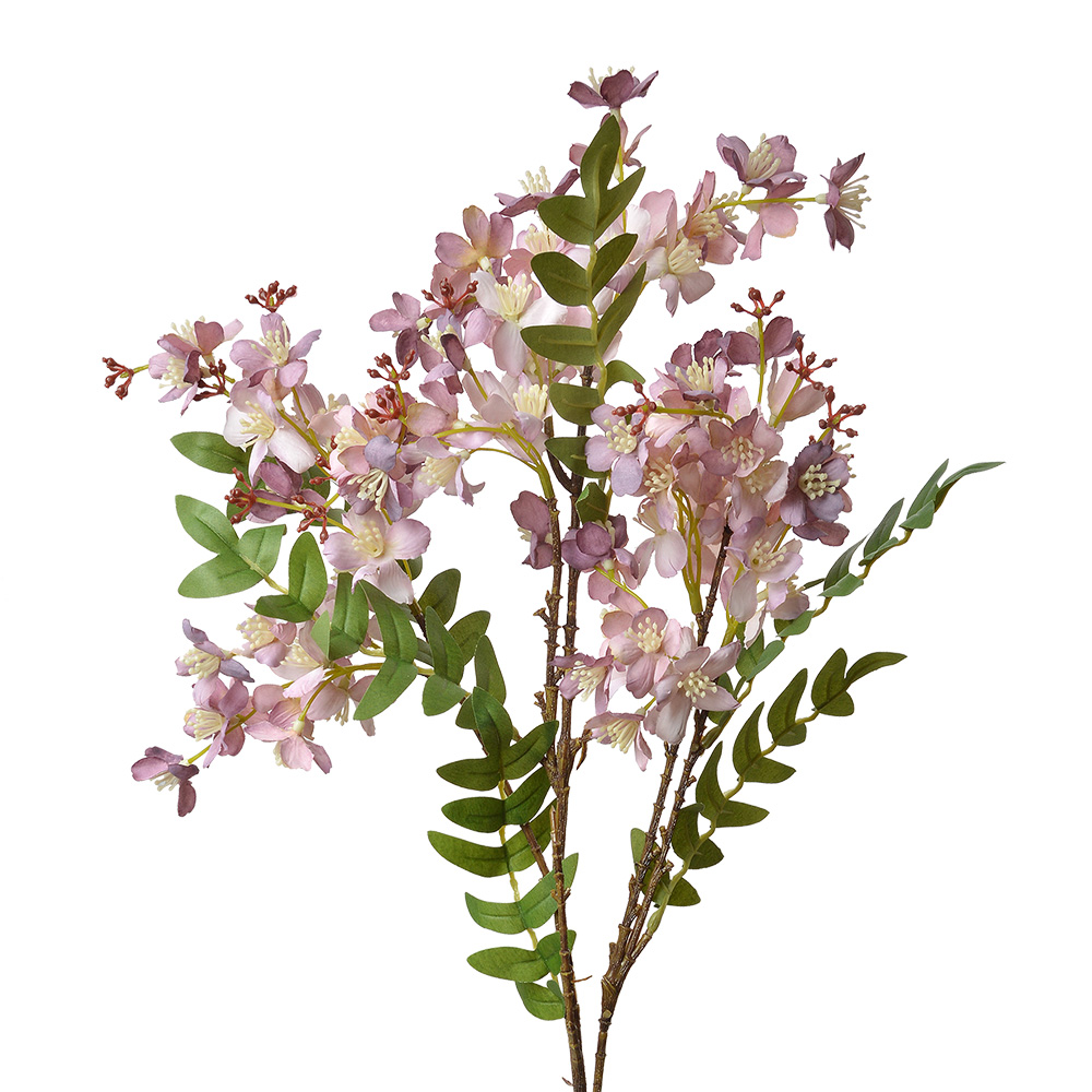 [5PL0121PA] Decoratie tak met bloemen 20x9x86 cm