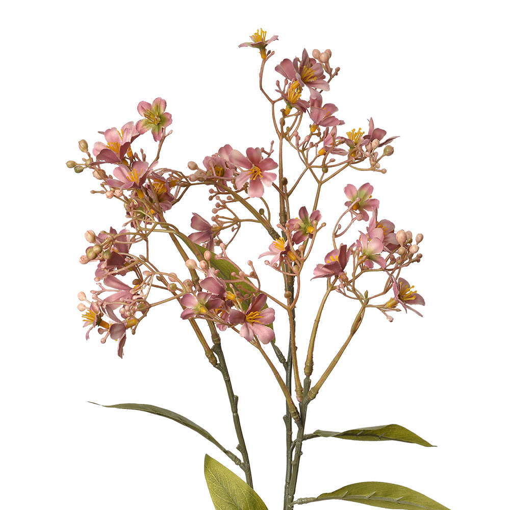 [5PL0122P] Decoratie tak met bloemen 15x7x70 cm