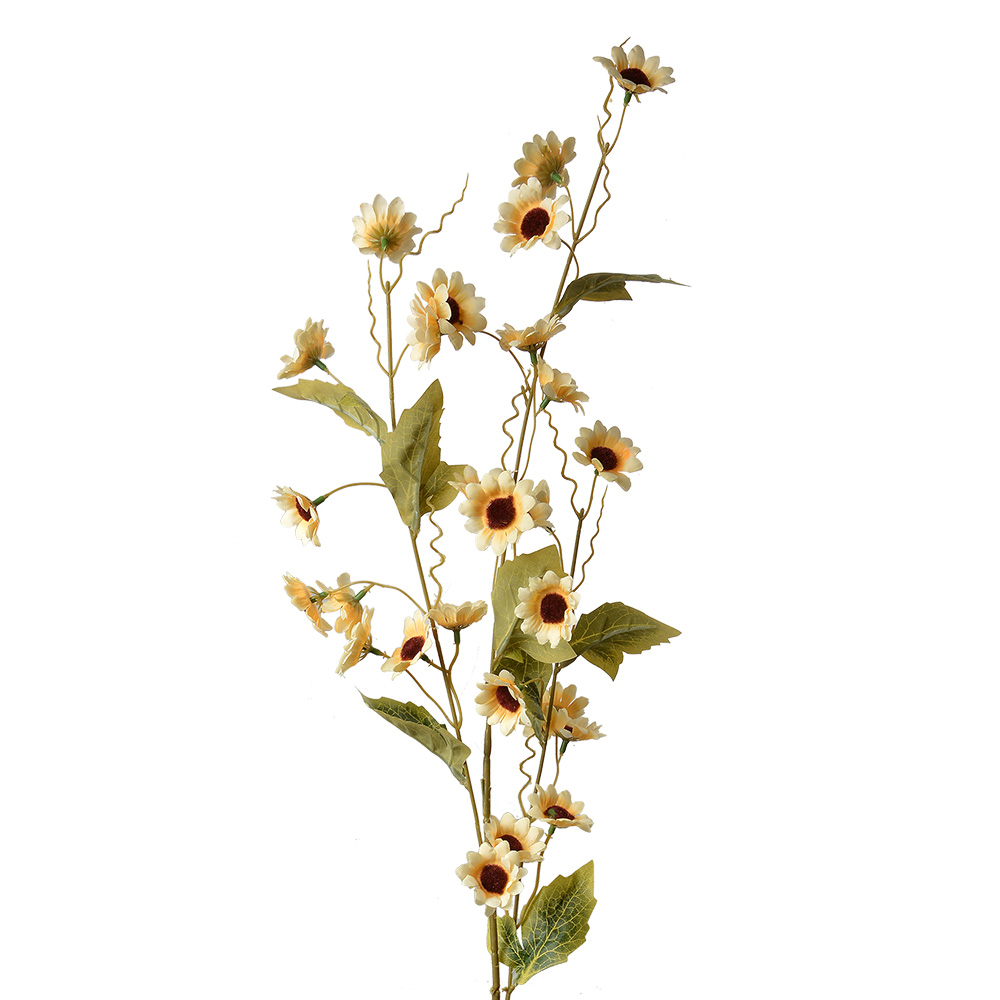 [5PL0134LY] Decoratie tak met bloemen 25x6x107 cm