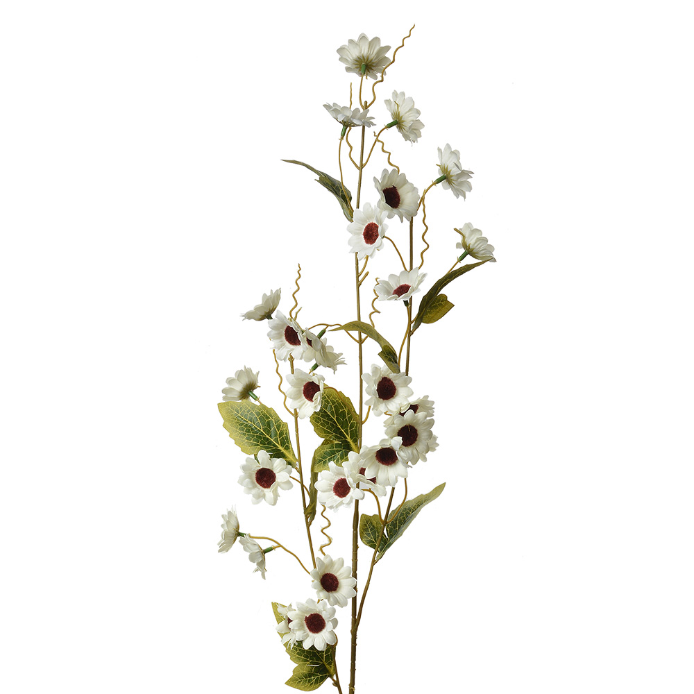 [5PL0134W] Decoratie tak met bloemen 25x6x107 cm