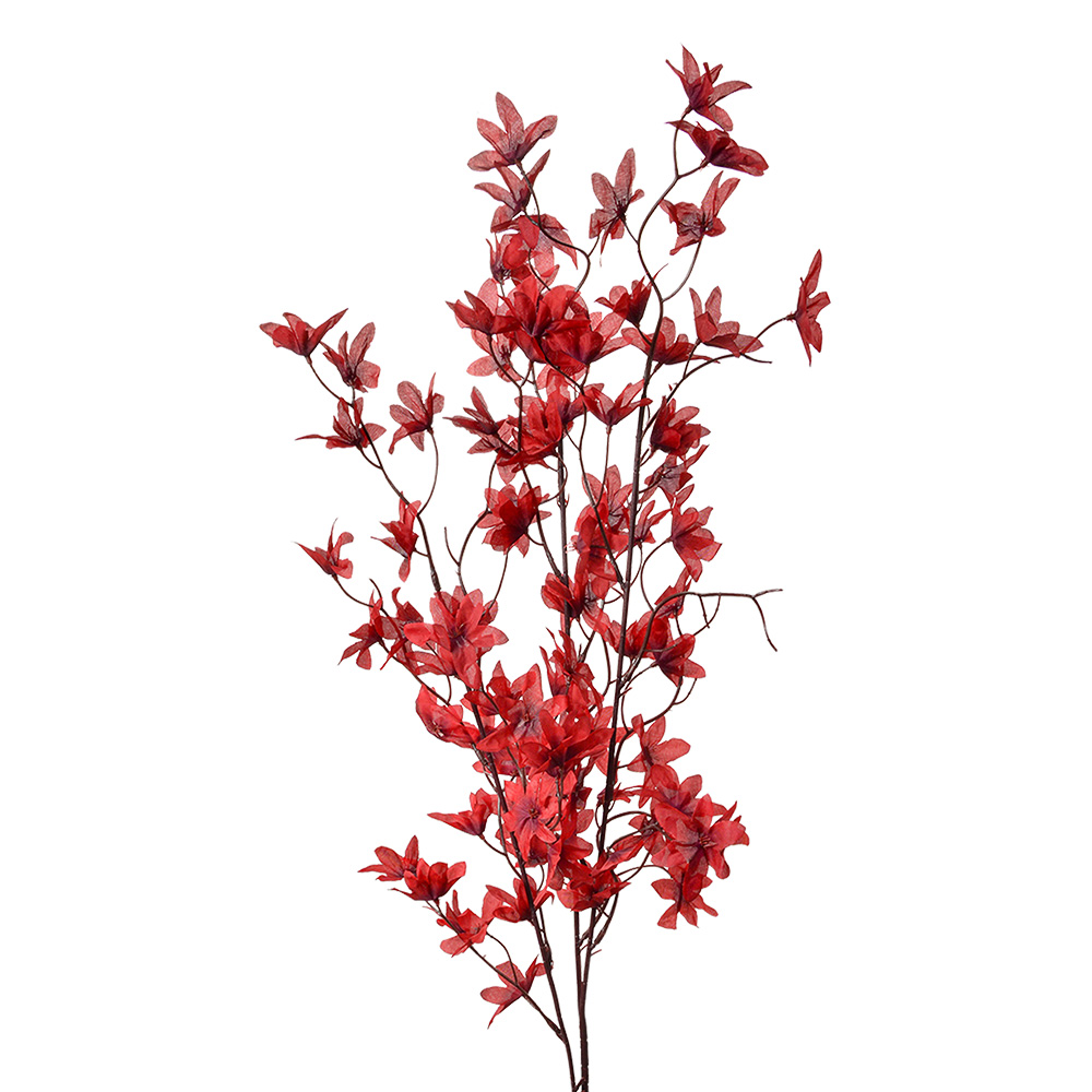 [5PL0167R] Decoratie tak met bloemen 6x6x110 cm