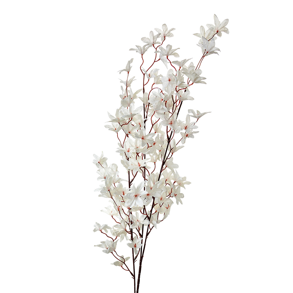 [5PL0167W] Decoratie tak met bloemen 6x6x110 cm