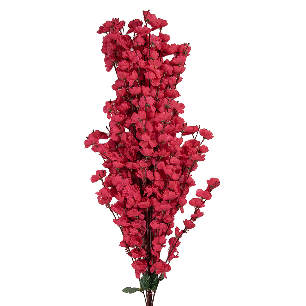 Decoratie tak met bloemen 15x10x100 cm