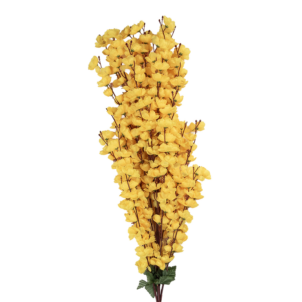 [5PL0168Y] Decoratie tak met bloemen 15x10x100 cm