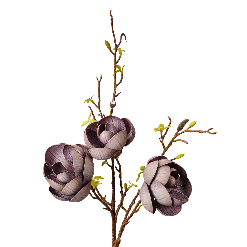 [5PL0169BL] Decoratie tak met bloemen 20x20x106 cm