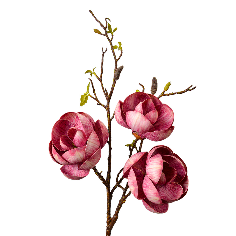 [5PL0169PA] Decoratie tak met bloemen 20x20x106 cm