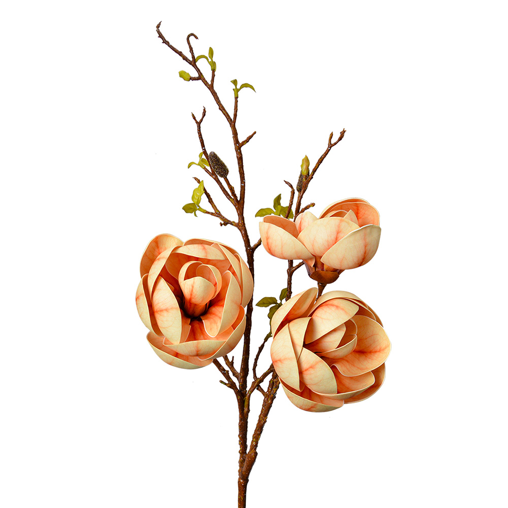 [5PL0169Y] Decoratie tak met bloemen 20x20x106 cm