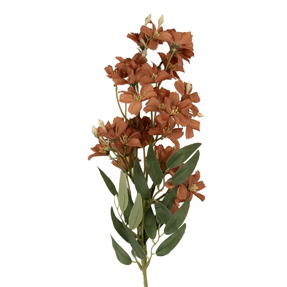 Decoratie tak met bloemen 10x10x72 cm