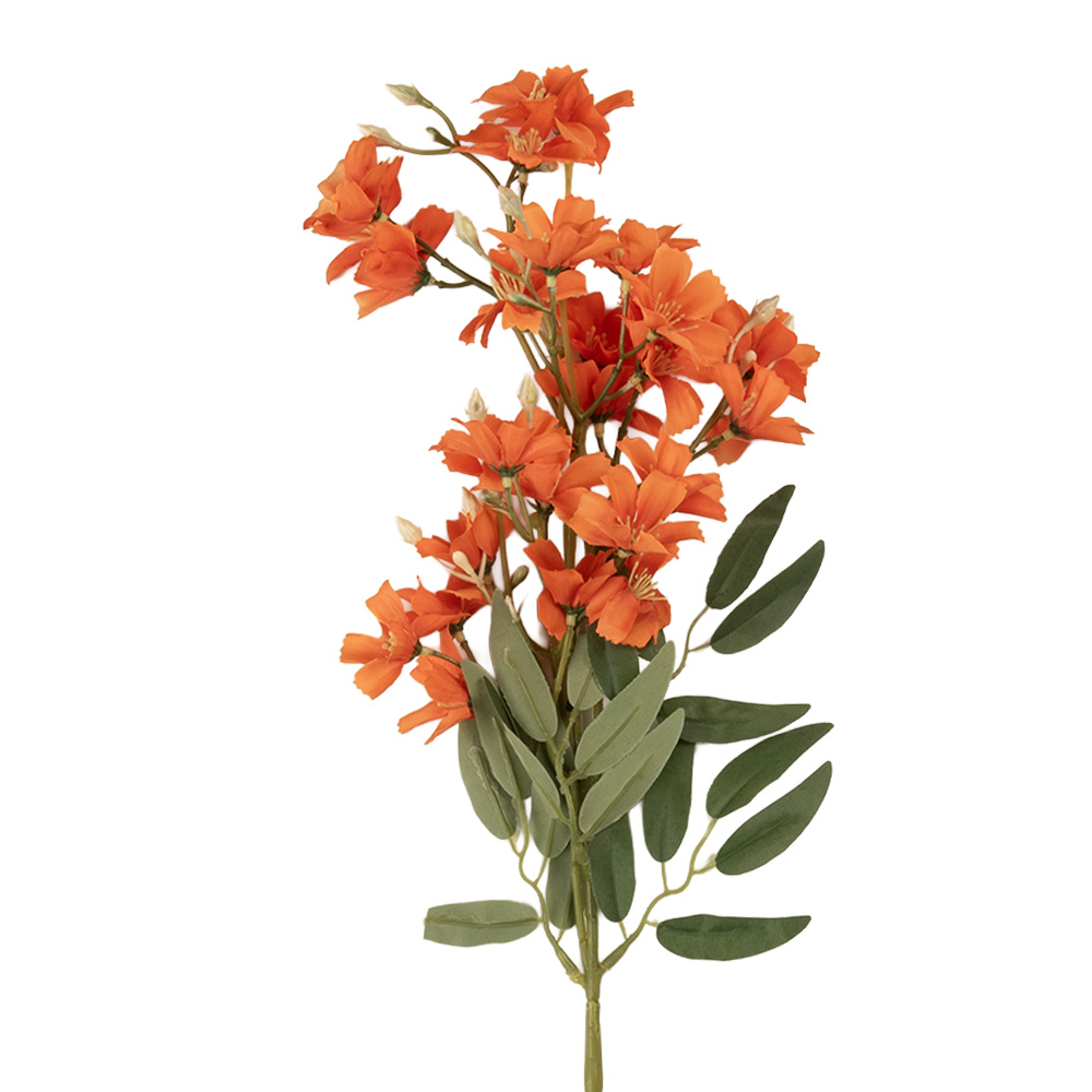 Decoratie tak met bloemen 10x10x72 cm