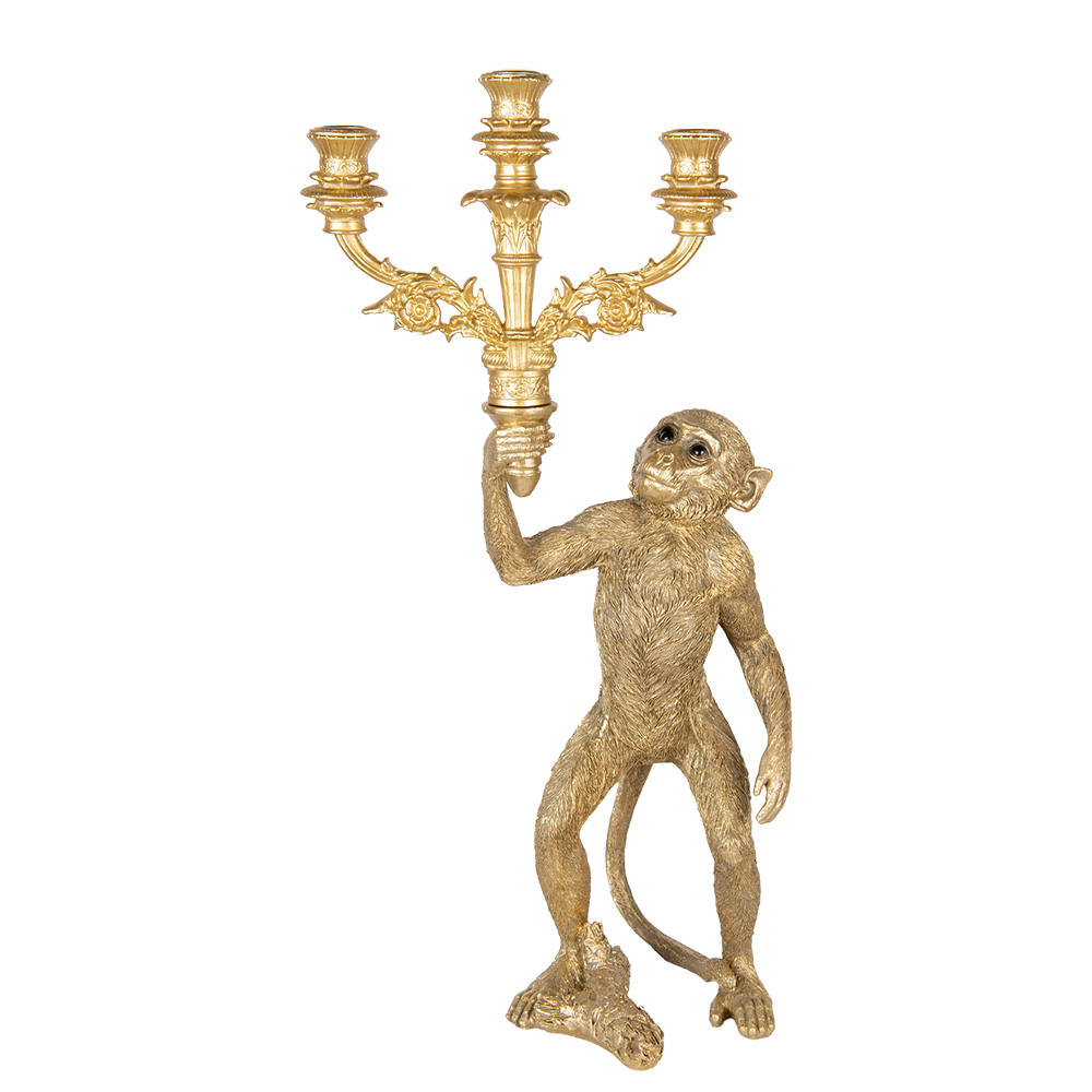 [5PR0145] Kandelaar aap 30x22x60 cm