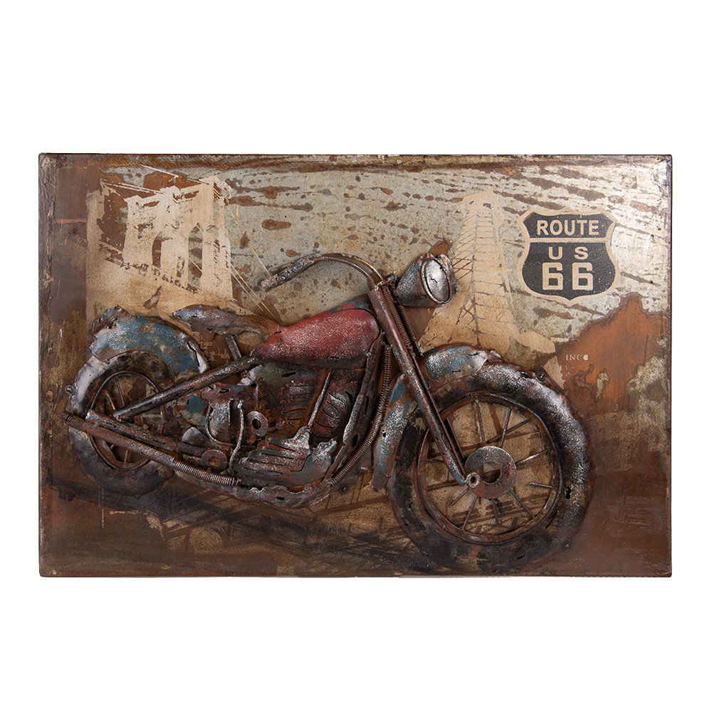 [5WA0189] Wanddecoratie motor 60x4x40 cm