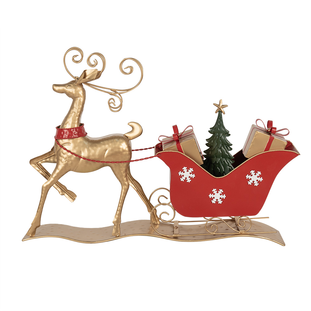 [5Y1263] Decoratie slee 70x12x49 cm