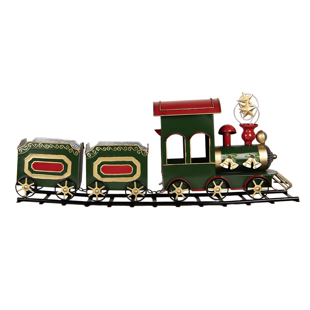 Decoratie trein 77x15x31 cm