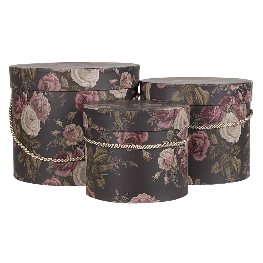 [65011] Hoedendoos (3) Ø 23x20 / Ø 20x17 / Ø 17x14 cm