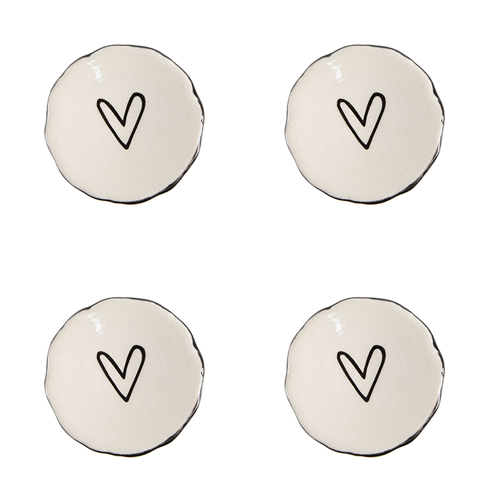 [65286] Deurknop set van 4 Ø 4x3/6 cm