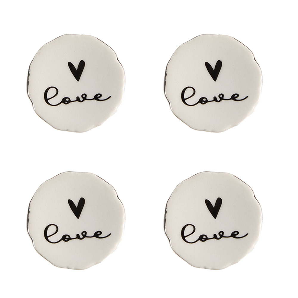 [65289] Deurknop set van 4 Ø 4x3/6 cm