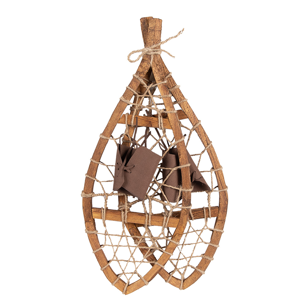 Decoratie sneeuwschoenen (2) 55x22x5 cm