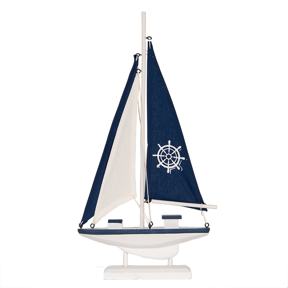 [66076] Decoratie zeilboot 20x4x37 cm