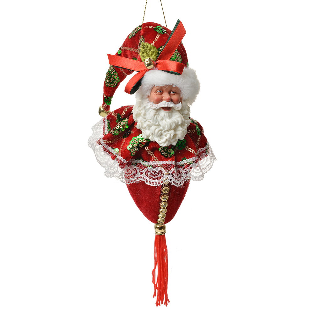 Decoratie hanger Kerstman 8x8x35 cm