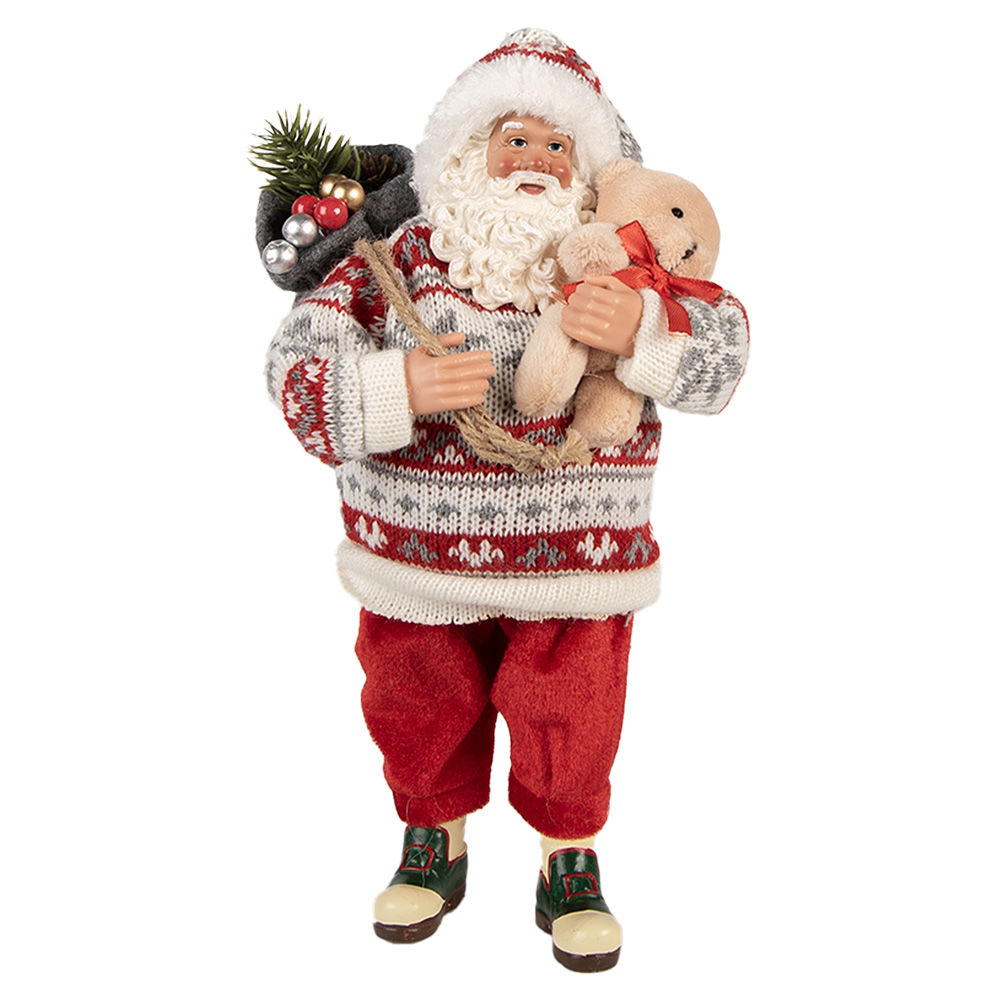 [66232] Decoratie kerstman 13x13x28 cm