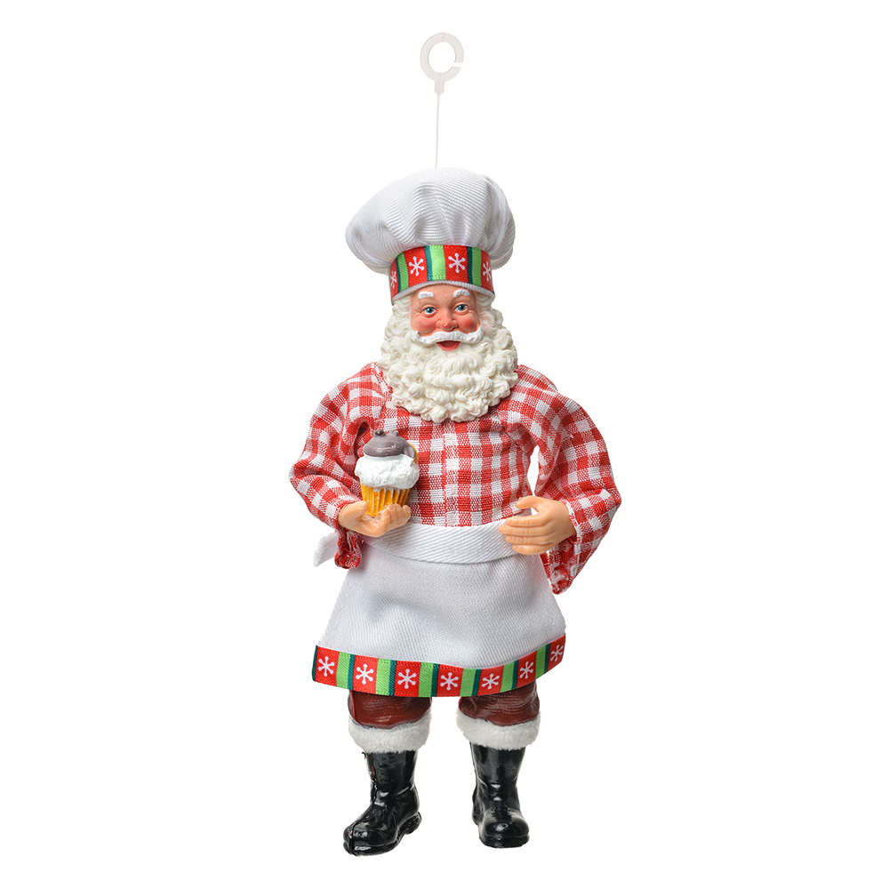 [66249] Decoratie Hanger Kerstman 9x6x17 cm