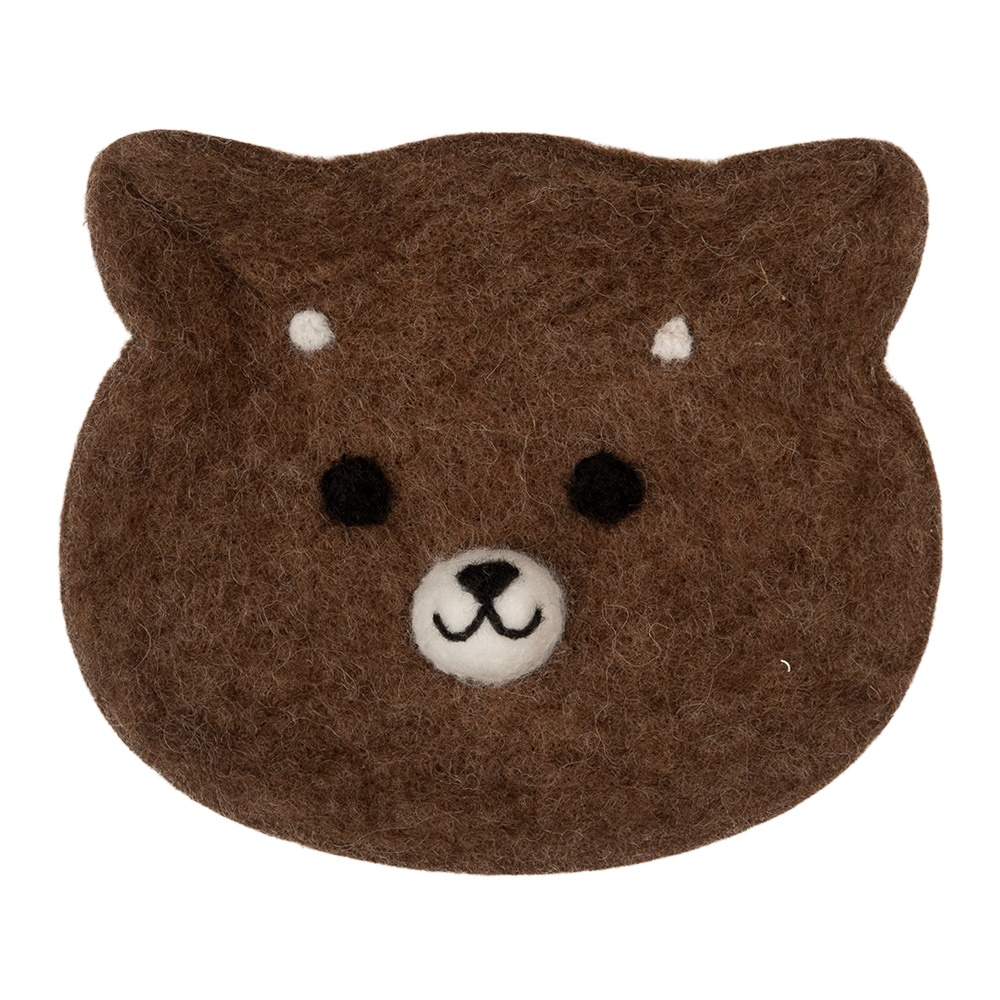 [66302] Vilten schaal beer 15x13x3 cm