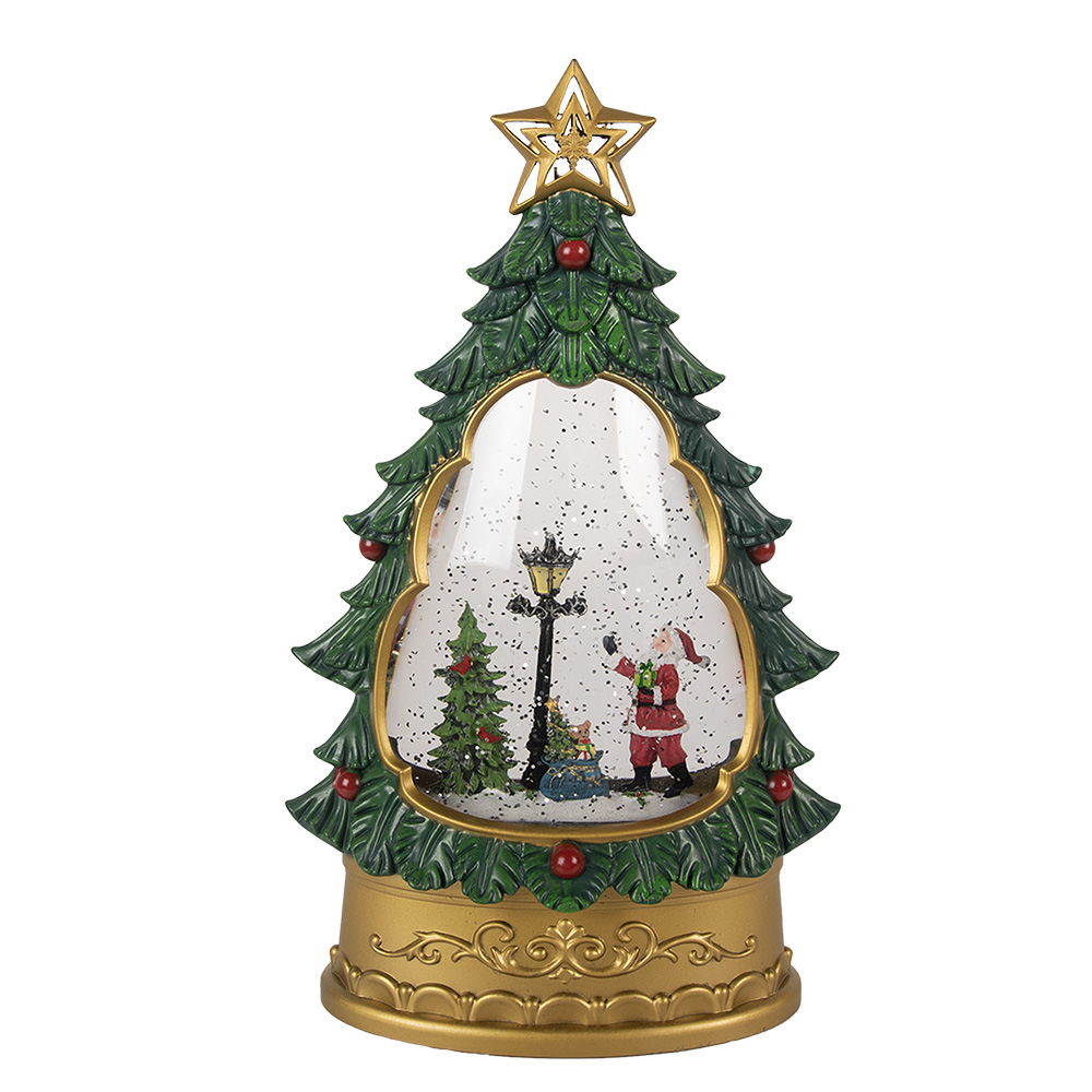 [66407] Decoratie kerstboom met kerstman 17x9x28 cm / 3xAA