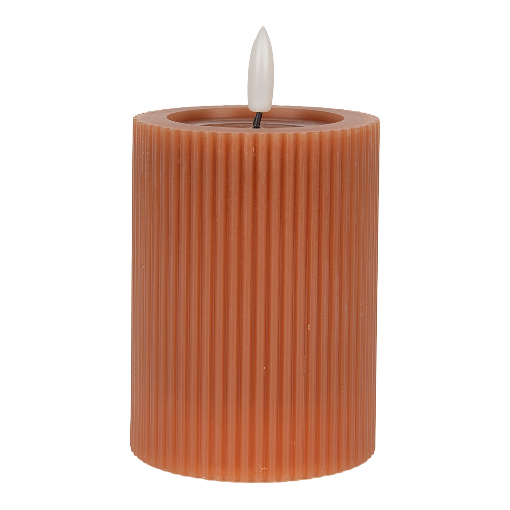 [6CA0003CH] Kaars met LED Ø 8x13 cm / 2xAA