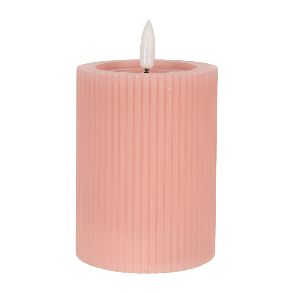 Kaars met LED Ø 8x10 cm / 2xAA