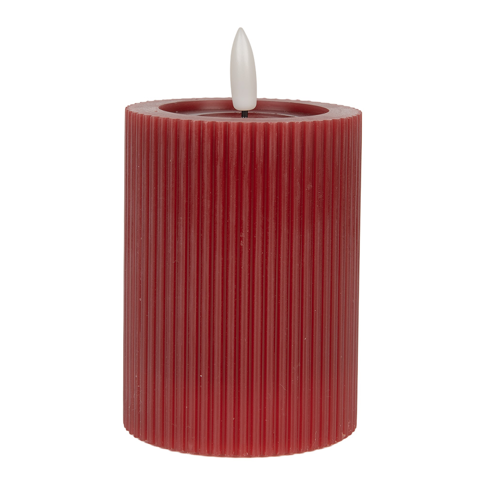 Kaars met LED Ø 8x10 cm / 2xAA