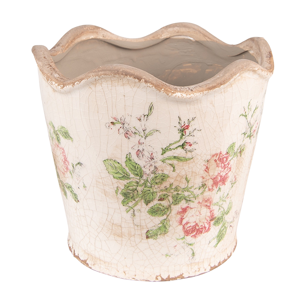 [6CE1537L] Decoratie bloempot Ø 18x17 cm