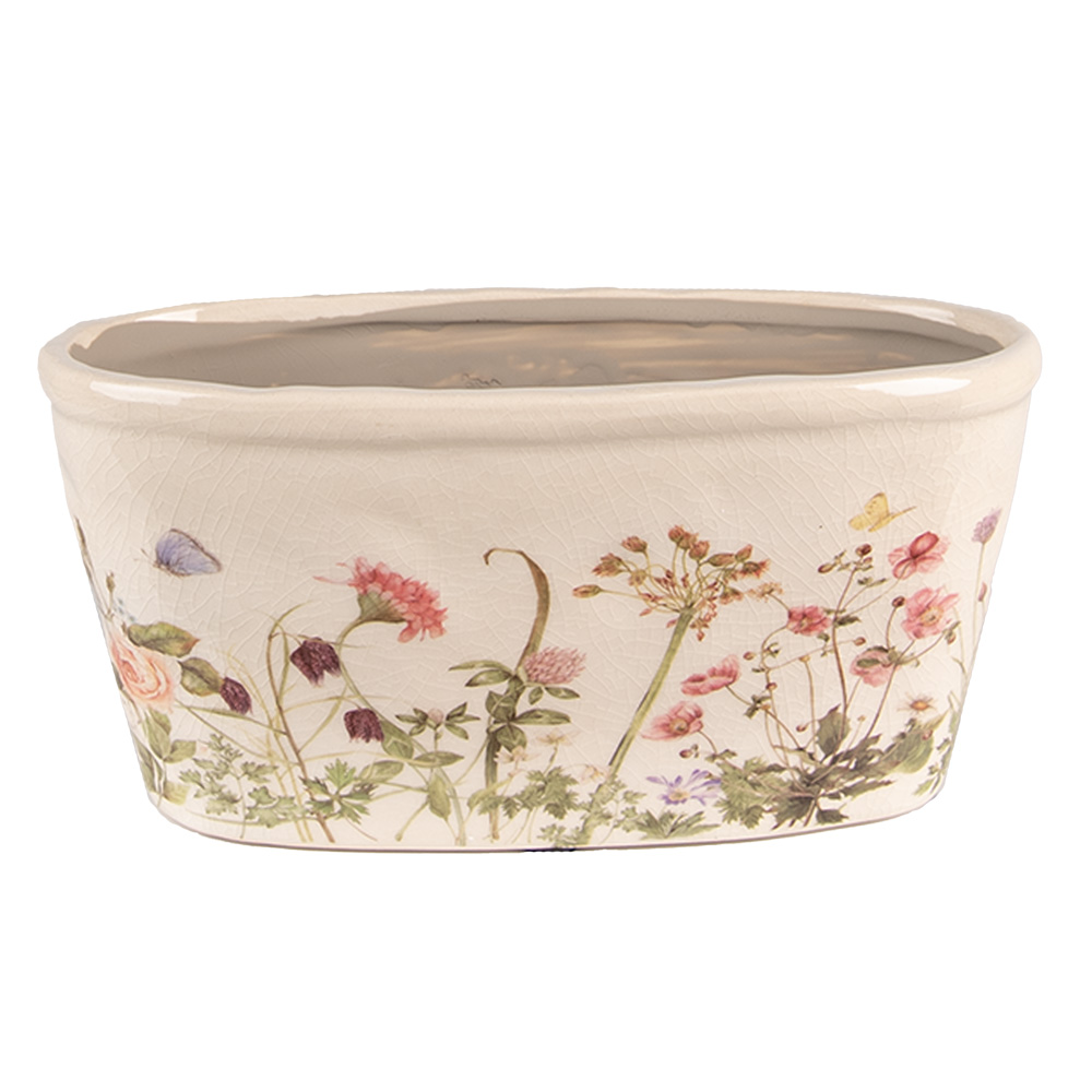 [6CE1557M] Decoratie bloempot 23x10x11 cm