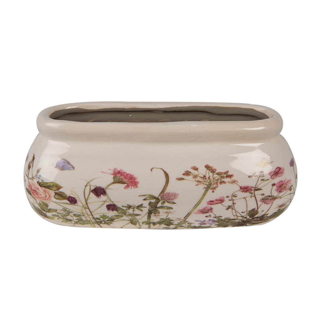 [6CE1602S] Decoratie bloempot 18x7x7 cm