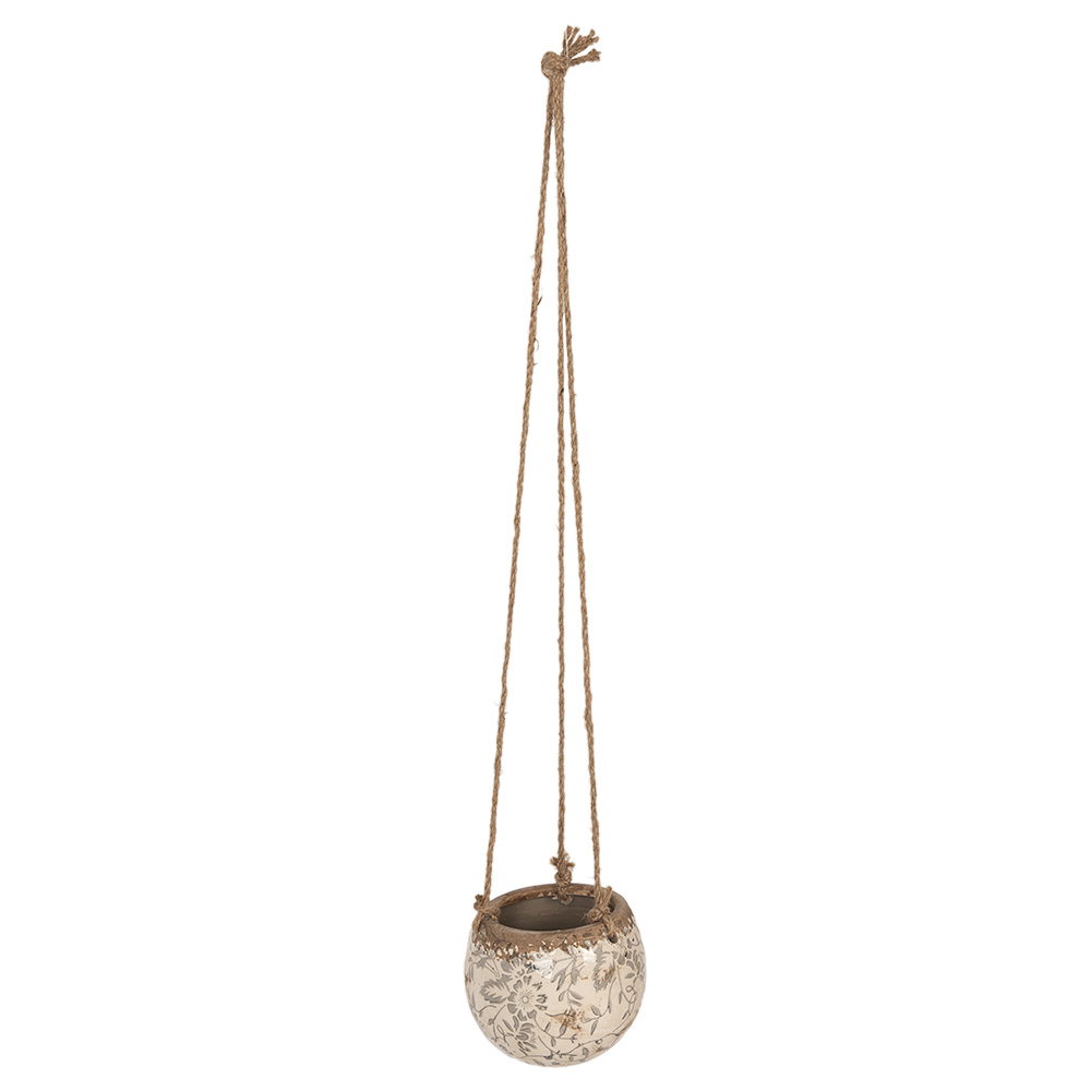 [6CE1605S] Decoratie hangende bloempot Ø 11x12/74 cm