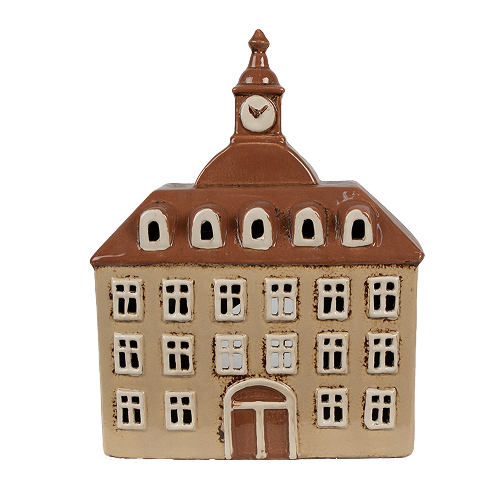 [6CE1880] Waxinelichthouder huis 20x10x26 cm