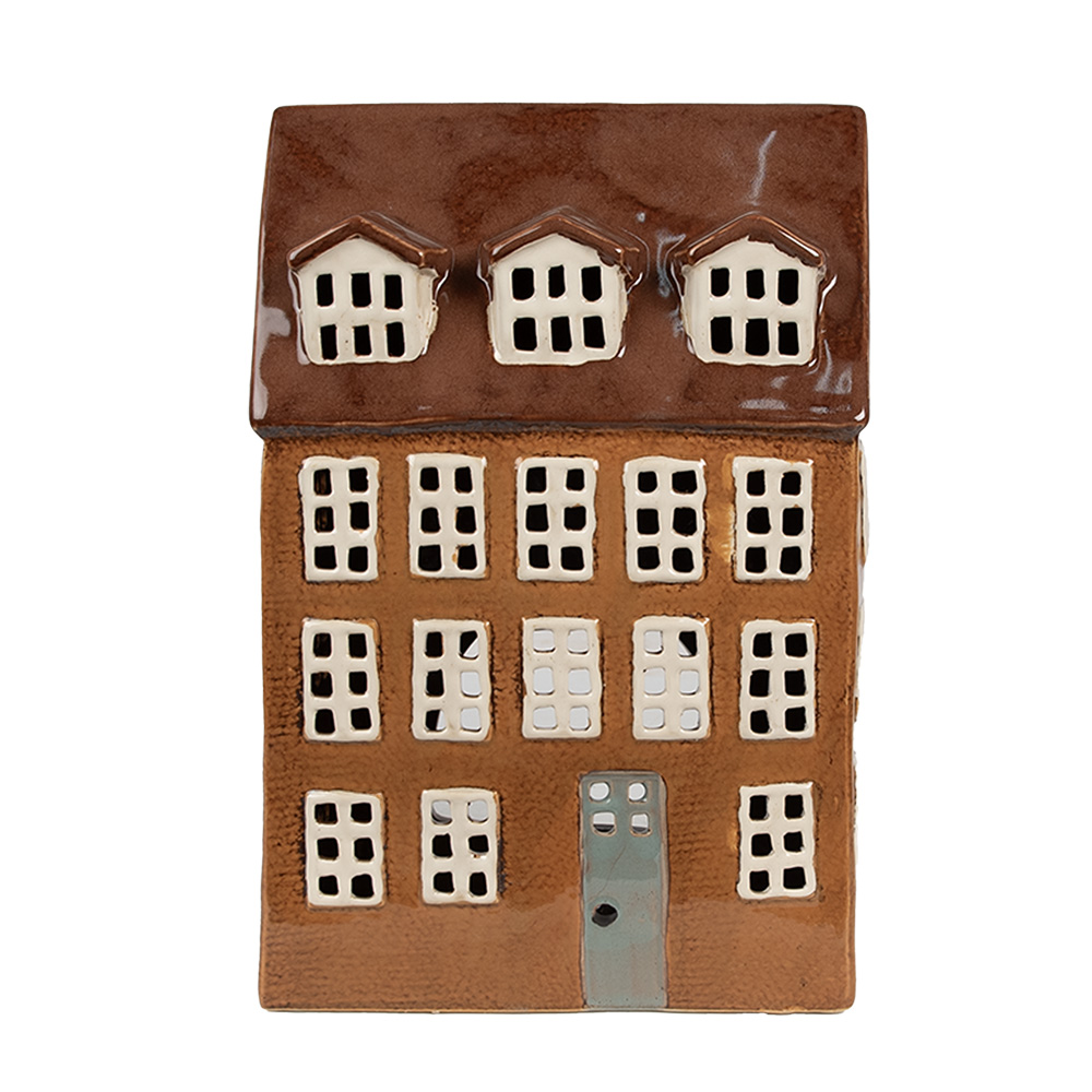 Waxinelichthouder huis 17x11x24 cm